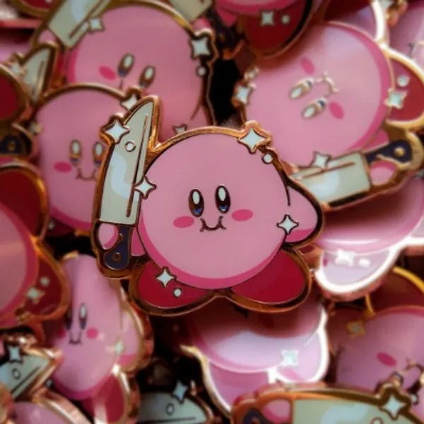 Kirby Knife Enamel Pin PRE-ORDER | Etsy