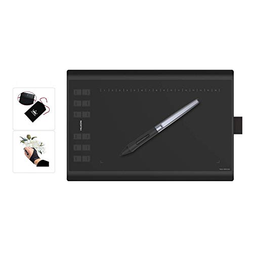 Drawing Tablet HUION Inspirory H1060P Graphics Tablet, 10x6.25 inch Drawing Pad with 8192 Pressure Sensitivity Battery-Free Stylus for Teaching Online Classes and Remote Working - 10 inch - H1060P