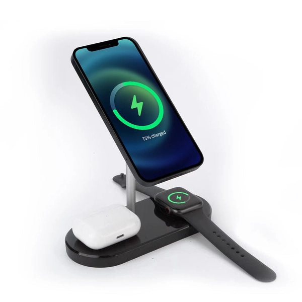 3 in 1 Rotation Pro iPhone, Apple Watch & AirPods Charger Stand