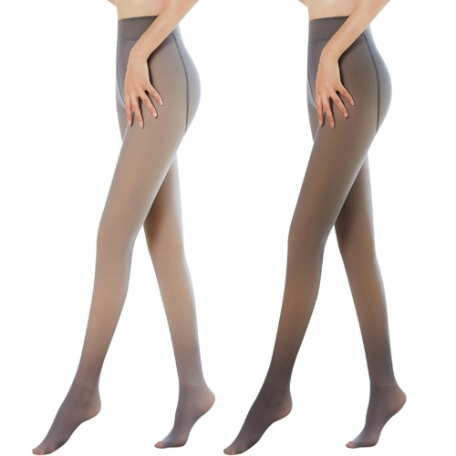 Fleece Lined Thermal Tights 2pcs