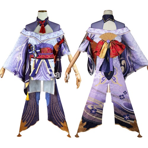 【In Stock】Game Genshin Impact Cosplay Raiden Baal Cosplay Raiden Shogun Baal Costume Plus Size - S