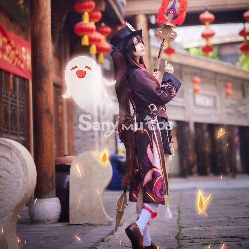 【48H To Ship】Game Genshin Impact HuTao Fragrance in Thaw Kimono Style Cosplay Costume - S