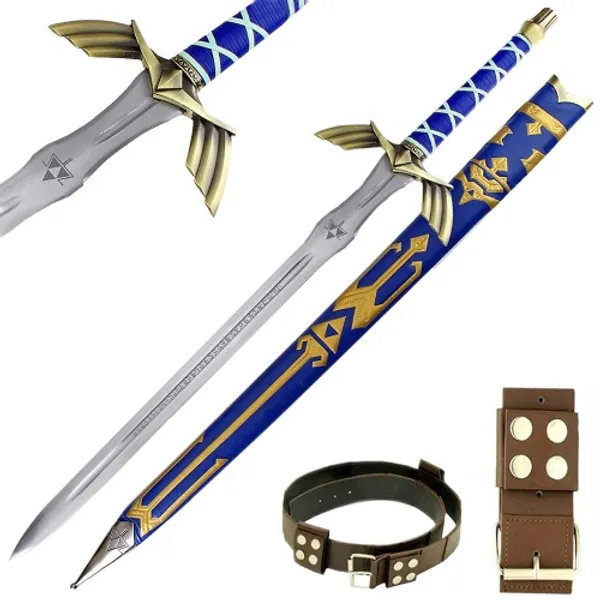 Legend of Zelda FULL TANG Master Sword SHARPENED Skyward Limited Edition Deluxe w Belt - 
