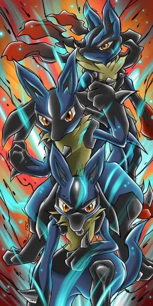 Mega Fighter Lucario 10x20 Print