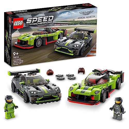 LEGO 76910 Speed Champions Aston Martin Valkyrie AMR Pro & Vantage GT3, 2 Race Car Toys, Collectible Car Models Set, 2022 Collection Model Building Kit - single