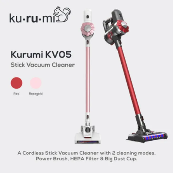 KURUMI KV 05 Cordless Stick Vacuum Cleaner - Rosegold