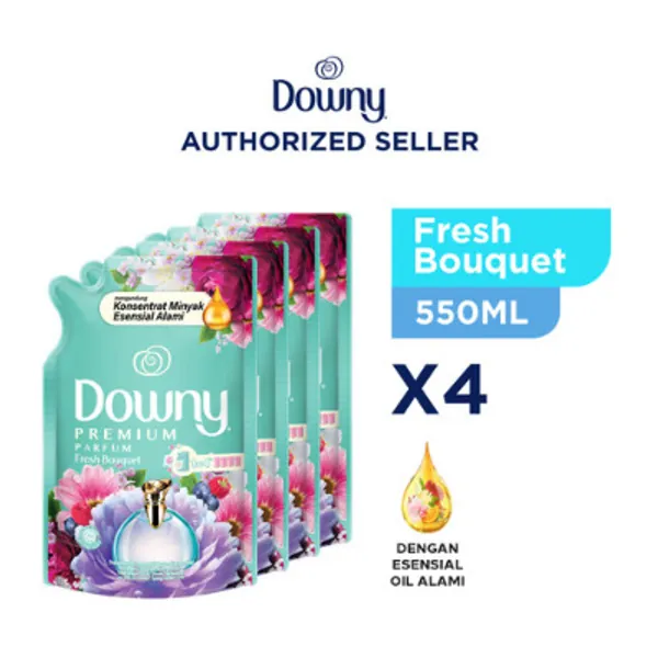 Downy Pelembut & Pewangi Pakaian Fresh Bouquet Refill 550ml - Isi 4 di P&G Official Store | Tokopedia
