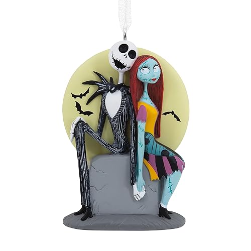 Hallmark Disney Tim Burton's The Nightmare Before Christmas Jack and Sally on Tombstone Christmas Ornament (0003HCM0845) - Jack & Sally