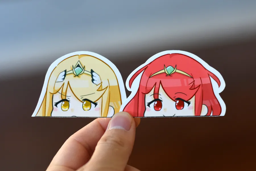 Pyra & Mythra Anime Peeker Stickers