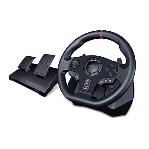 PC Racing Wheel, PXN V900 Universal Usb Car Sim 270/900 degree Race Steering Wheel with Pedals for Xbox One, Xbox Series X/S, PS3, PS4, Switch, Android TV