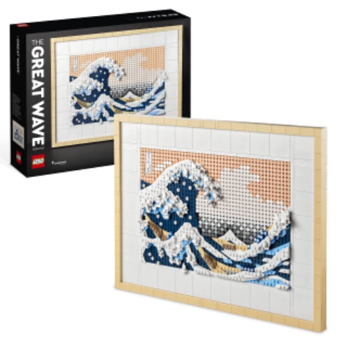 LEGO Art Hokusai – The Great Wave, Framed Japanese 3D Wall Decoration DIY 