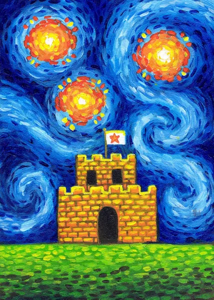 'Fireworks' Poster, picture, metal print, paint by Katie Clark | Displate