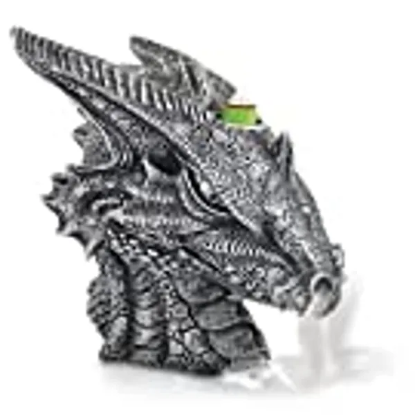 CARVIA Gifts Dralo The Smoking Dragon Statue Head with backflow Incense Burner. Ancient Oracle of Life Dragon Statues and Figurines, Dragon Gifts, Dragon Figurines & Dragon Decor for Home.