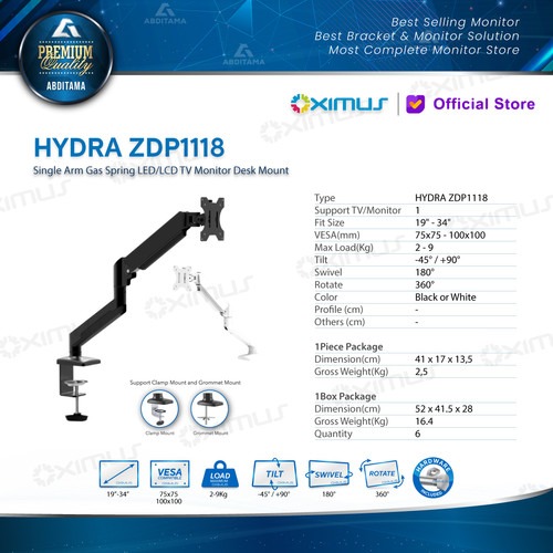Bracket TV Monitor LED LCD Gas Spring