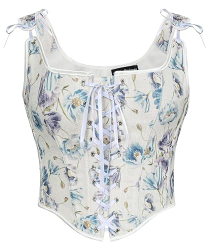 SCARLET DARKNESS Floral Corset