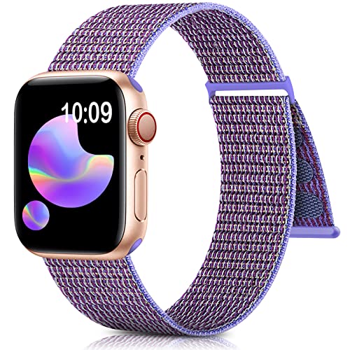 Nylon Sport Loop Bands for Apple Watch Band Lilac