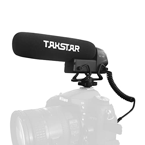 TAKSTAR SGC-600 Video Microphone, Mini Shotgun Mic, Professional Camera Microphone for iPhone, Android Phone, Canon/Nikon/Sony Camera&Camcorder, Video Mic with Shock Mount, Windscreen, and 3.5mm Jack - SGC-600
