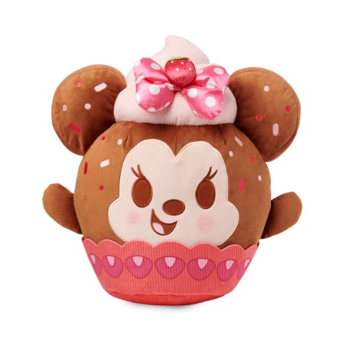 Disney Minnie Mouse Strawberry Cupcake Munchlings Scented Plush – Baked Treats – Medium 16 Inches - 