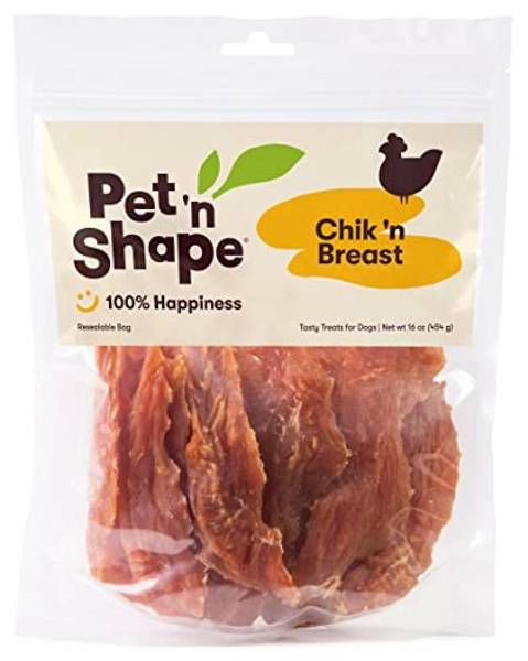Pet 'n Shape Chik 'n Breast Jerky Dog Treats - 1 Pound - Chicken - 1 Pound (Pack of 1)