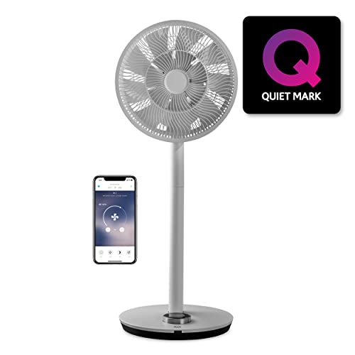 Duux Whisper Flex Smart standing fan | Control via remote control & smartphone | Height adjustable 51-88cm | Quiet fan with night mode and timer| Grey | DXCF19UK. - WHISPER FLEX - Grey
