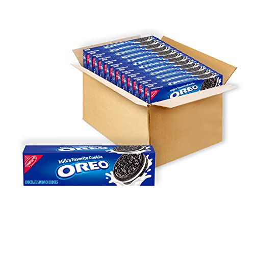 OREO Chocolate Sandwich Cookies, Party Size, 25.5 oz - Original - 5.25 Ounce (Pack of 12)