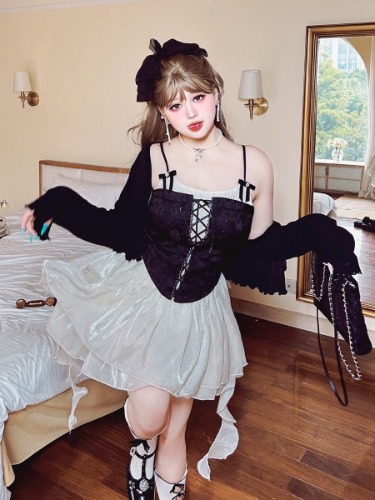 [$27.73]Plus Size Black Long Sleeves Cardigan