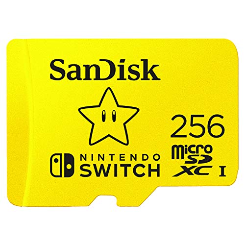 SanDisk 256GB microSDXC-Card, Licensed for Nintendo-Switch - SDSQXAO-256G-GNCZN - Super Mario Super Star - 256GB