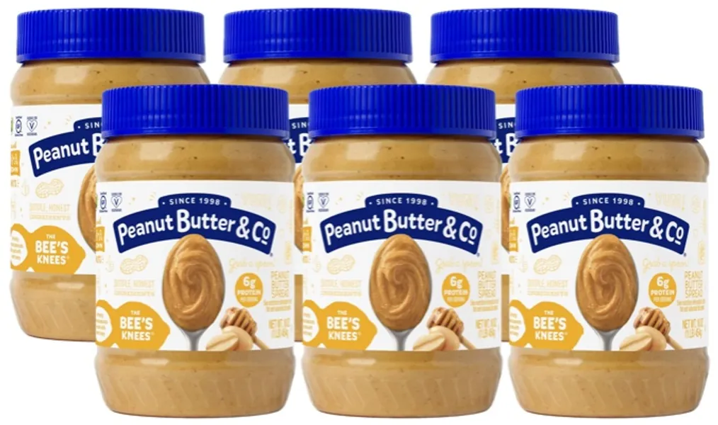 Peanut Butter & Co. The Bees Knees (Honey) Peanut Butter, Gluten Free, 16 Ounce (Pack of 6)
