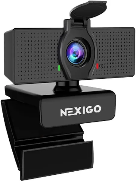 NexiGo N60 1080P Web Camera, HD Webcam with Microphone, Software Control & Privacy Cover, USB Computer Camera, 110-degree FOV, Plug and Play, for Zoom/Skype/Teams, Conferencing and Video Calling
