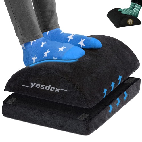 YESDEX Foot Rest Cushion, 3IN1 Ergonomic Under Desk Foot Pillow, Adjustable Detachable Comfort Foot Stool for Gaming, Office and Home