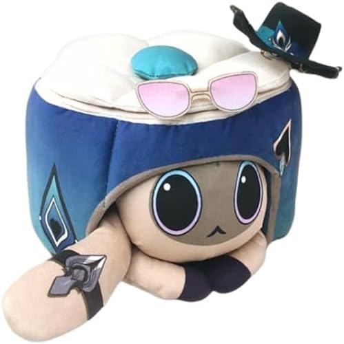LLGJ Honkai Star Rail Cat Doll Firefly Silver Wolf Sparkle Dan Heng Blade Kafka Clara Plush Figure Doll Anime Collection Desktop Display (34.Aventurine（32cm/12.6inch）) - 34.aventurine（32cm/12.6inch）