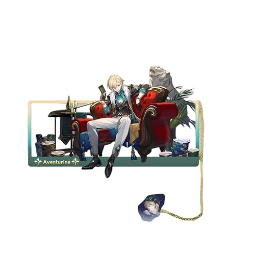 Honkai: Star Rail Metal Hollow Bookmark -SilverWolf,March 7th,Clara,JingYuan,Sparkle,Bronya,Kafka Tassels Honkai: Star Rail Book Marks Gifts for Students Scholar Reading (Aventurine) - Aventurine