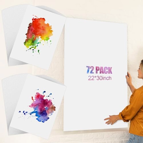 Sabary 36 Sheets 22 x 30 Inches Large Watercolor Paper 140 Lb/ 300 GSM White Cold Press Paper Paint Paper for Beginners, Artists and Professionals Watercolor Drawing Painting Supplies