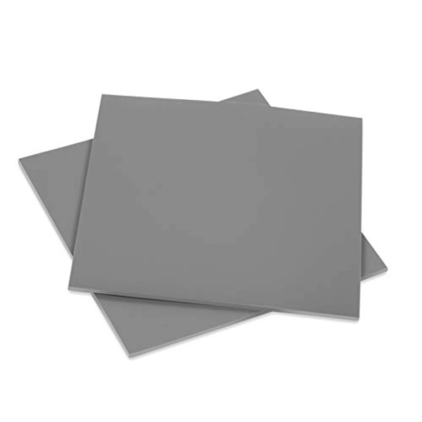 Falling in Art Soft Linoleum Carving Block, Linocut Block for Printmaking, 6 Inches by 6 Inches, Gray, 2-Pack