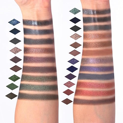 Tintark Black Smokey Eyeshadow Makeup Palette, Dark Smoky Eye Shadow Palettes for Halloween Goth Make up Glitter Shimmer Matte Pallets, Midnight Masquerade 21 Colors Brown Neutral Naked, Talc Free - dark