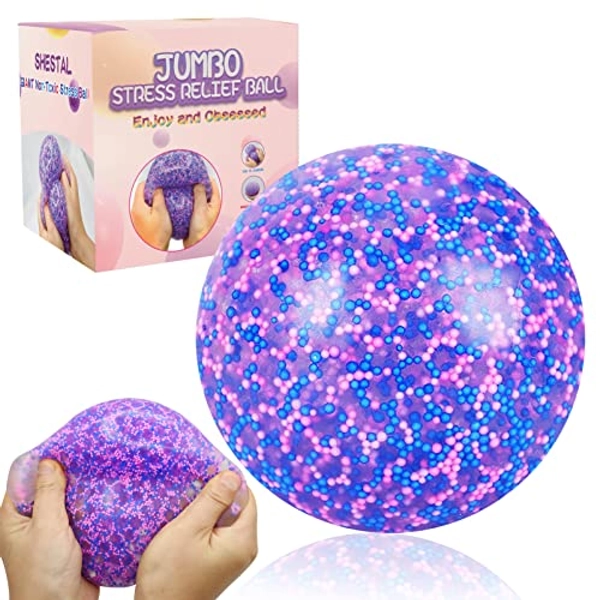 Giant Jumbo Stress Balls for Adults Anxiety Relief and Kids, Nedoh Balls Squishy Balls Fidget Toys for Girls Boys, Squeeze Squish Sensory Big Ball for Anti-Stress ADHD Autism