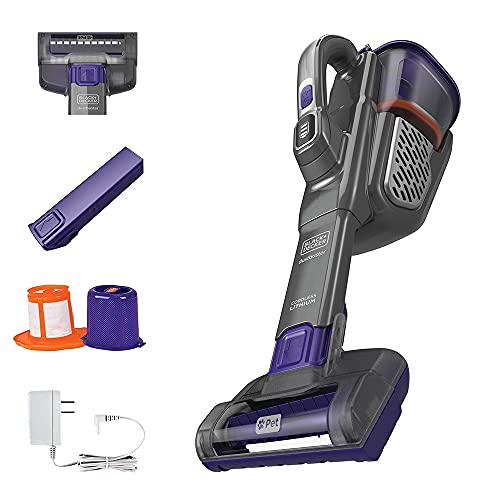 BLACK+DECKER dustbuster furbuster AdvancedClean+ Cordless Pet Handheld Vacuum, Home, Pet and Car Vacuum (HHVK515JP07) - 20V Pet AdvancedClean