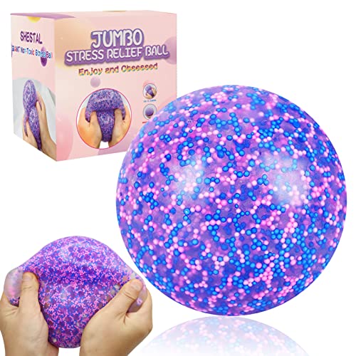 Giant Jumbo Stress Balls for Adults Anxiety Relief and Kids, Nedoh Balls Squishy Balls Fidget Toys for Girls Boys, Squeeze Squish Sensory Big Ball for Anti-Stress ADHD Autism - 1Pack