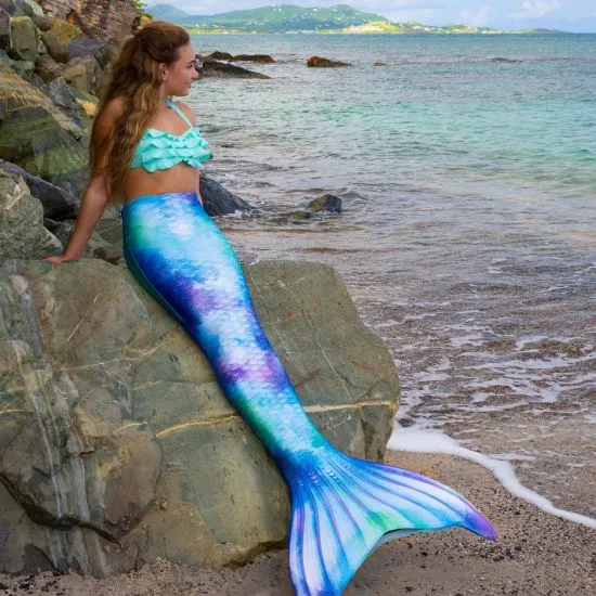 Swimmable Mermaid Tails for Kids and Adults | Watercolor Waves