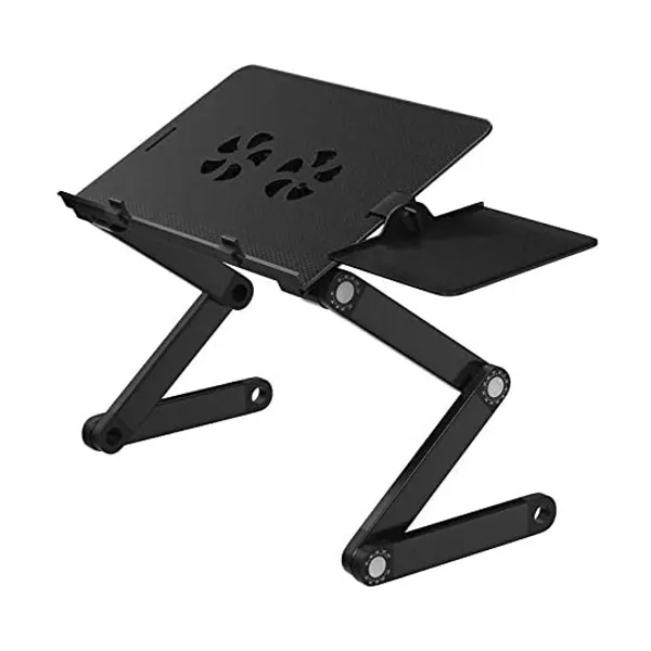 
                            HUANUO Adjustable Laptop Stand for up to 17 inch Laptops, Portable Laptop Table Stand with 2 CPU Cooling Fans, Detachable Mouse Pad, Ergonomic Lap Desk, TV Bed Tray, Standing Desk, HNLA6
                        