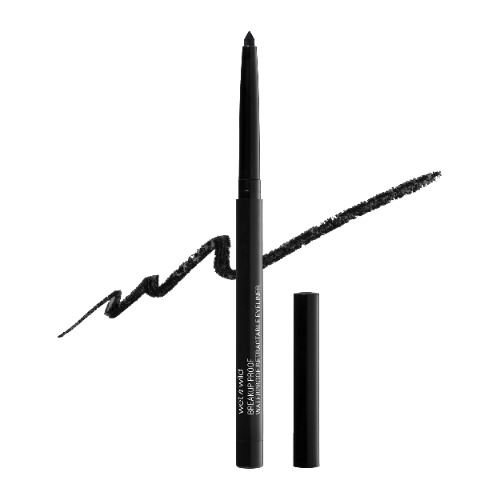 wet n wild Breakup Proof Retractable Gel Waterproof Eyeliner | Blackest Black | Quick Drying | Smudge Resistant | Long Lasting 16 Hour Wear | Ultra Fine - Blackest Black 0.008 Ounce (Pack of 1)