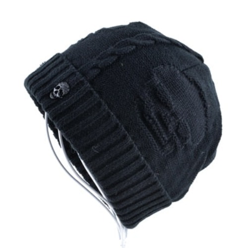 Mutiple Color Alternative Skull Beanie - Black
