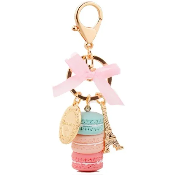 Sunvy Keychain Ring Eiffel Tower Macaron Charm Cute Pendant Bag Charm Purse