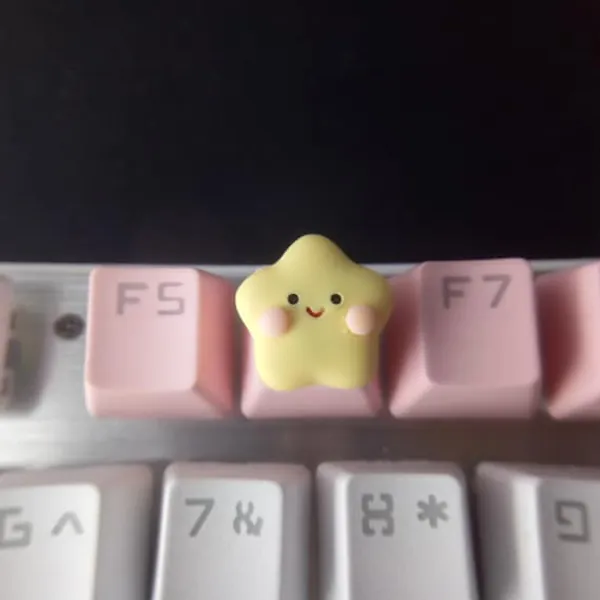 Pink Cute Keycap Mechanical Keyboard Love Keycap Set Girl Gift | Etsy