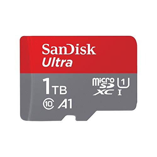 SanDisk Ultra 1TB microSDXC Memory Card + SD Adapter with A1 App Performance Up to 120 MB/s, Class 10, U1 - 1TB - Single Pack