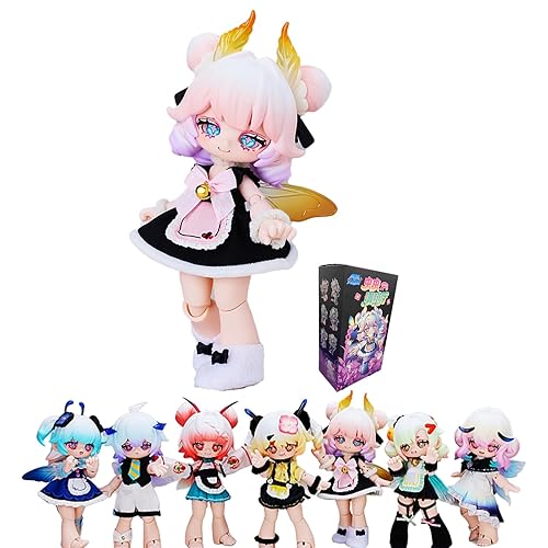 GNATAPIAY BJD Dolls Blind Box,Kawaii BJD Dolls Insect Cafe Series 1/12 Ball Jointed Doll Collectable Action Figure Posable Dress Up Doll for Girls Birthday Party Gift - 1 Box