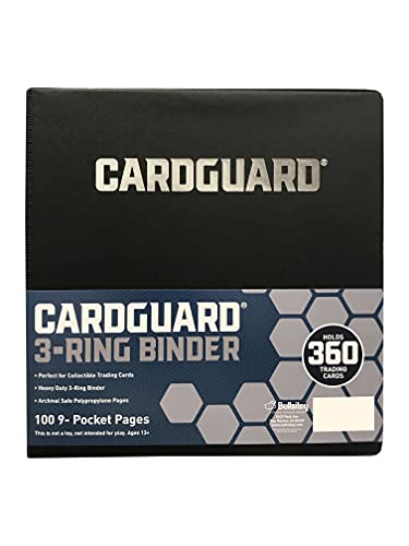 CardGuard Premium 3-Ring 3" Card Binder Including 100 Starter Series 9-Pocket Pages