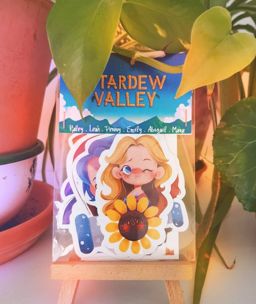 stickers stardew valley videojuego farm single pack abigail haley emily penny leah maru character personaje videogame granja pegatinas