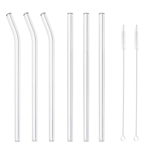 MIXIAO Glass Drinking Straws 332 (8.5 in x 10 mm)