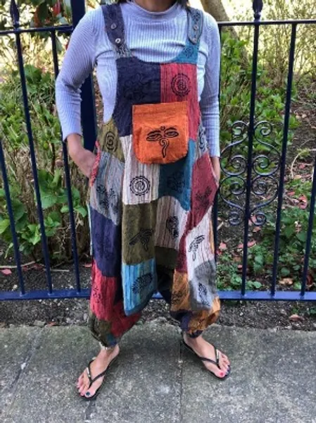 Ethnic Funky Hippy Festivals Boho Dungarees Harem Jumpsuit | Etsy